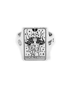urban sterling arcana chapter high priestess 940 argentium signet ring
