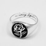 urban sterling custom onyx rose argentium silver ring