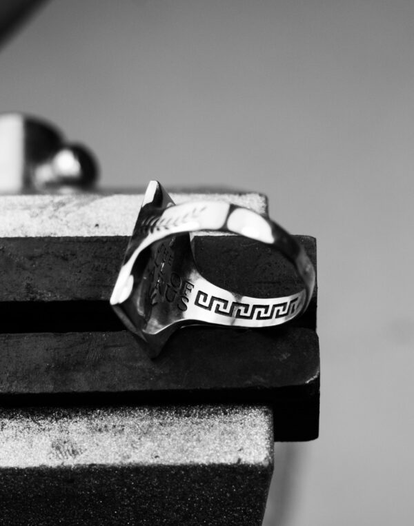 urban sterling fall of icarus argentium silver signet ring