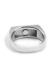 urban sterling lego ring argentium silver signet white background