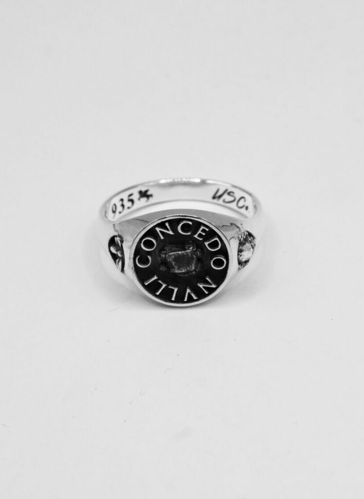 urban sterling custom concedo nulli 940 argentium silver signet ring