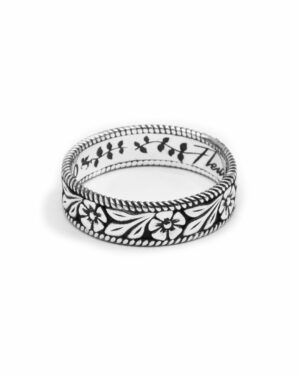 urban sterling monthly exclusive fleur 940 argentium silver ring