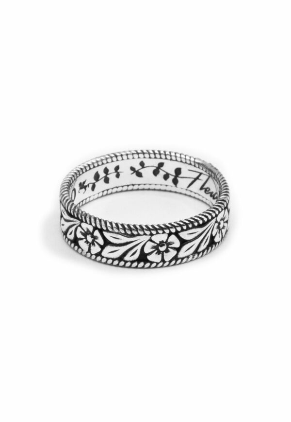 urban sterling monthly exclusive fleur 940 argentium silver ring